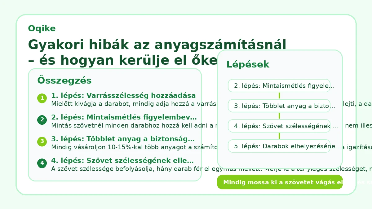 Gyakori hibák az anyagszámításnál – és hogyan kerülje el őket