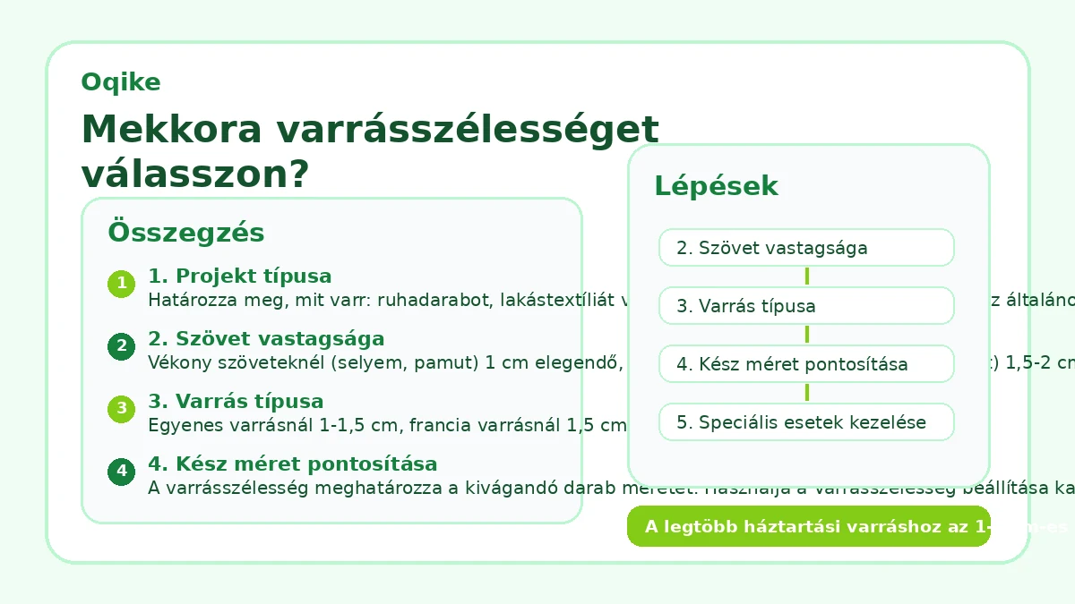 Mekkora varrásszélességet válasszon?