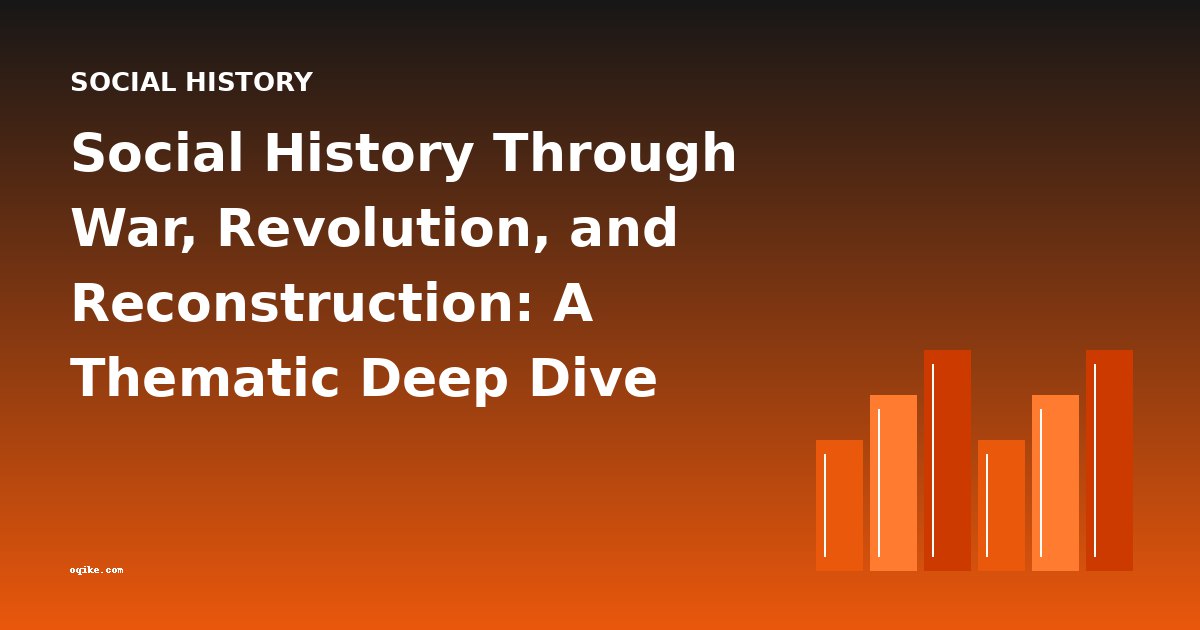 Social History Through War, Revolution, and Reconstruction: A Thematic Deep Dive