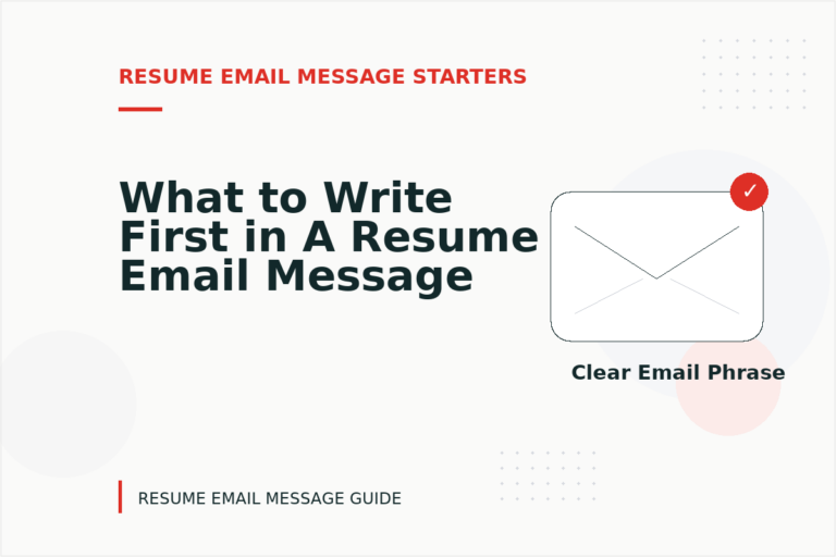 What to Write First in A Resume Email Message What to Write First in A Resume Email Message