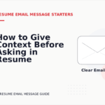 How to Give Context Before Asking in Resume Email Message English