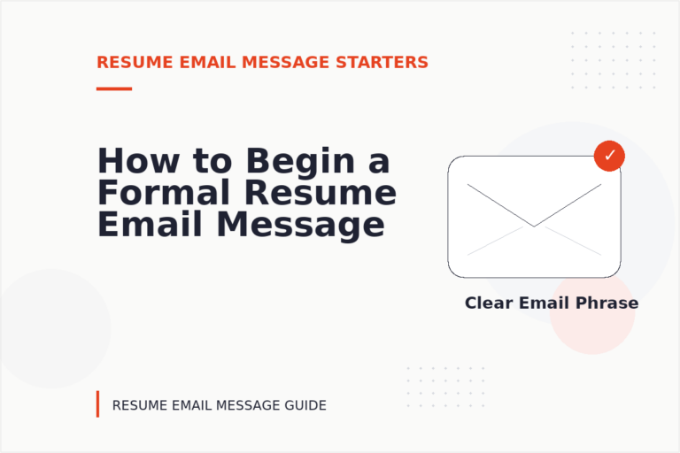 How to Begin a Formal Resume Email Message How to Begin a Formal Resume Email Message