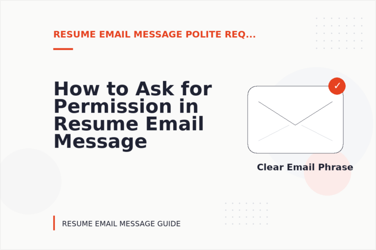 How to Ask for Permission in Resume Email Message English