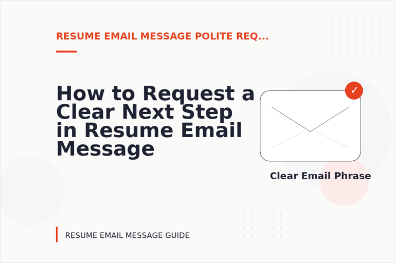 How to Request a Clear Next Step in Resume Email Message English How to Request a Clear Next Step in Resume Email Message English