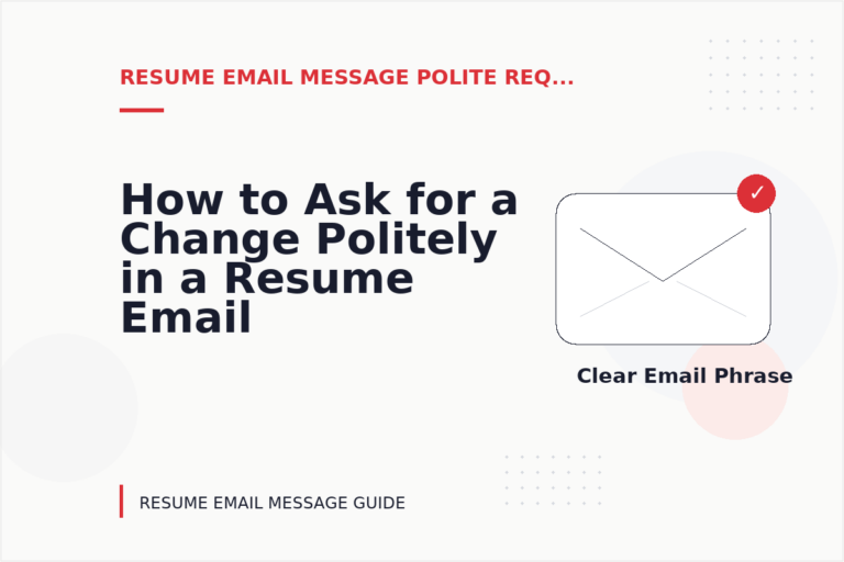 How to Ask for a Change Politely in a Resume Email Message