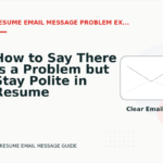 How to Say There Is a Problem but Stay Polite in Resume Email Message English