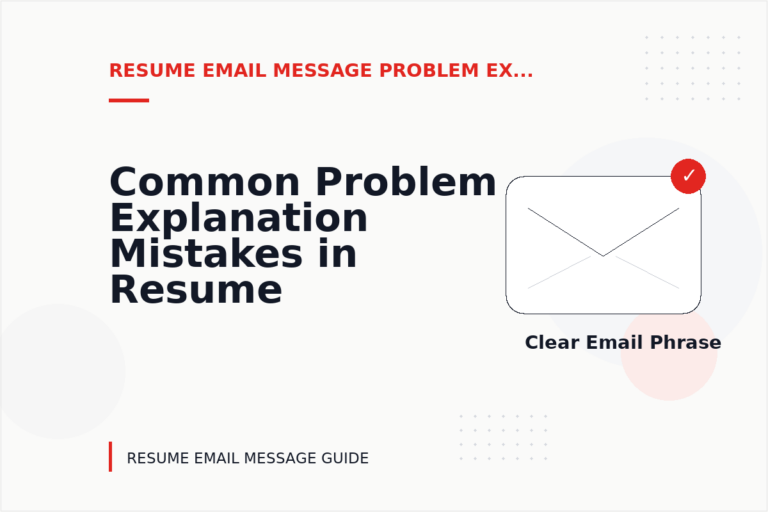 Common Problem Explanation Mistakes in Resume Email Message English Common Problem Explanation Mistakes in Resume Email Message English