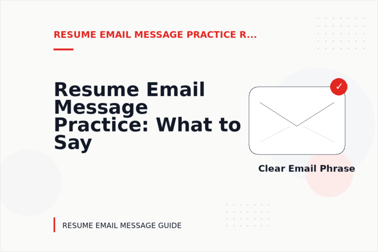 Resume Email Message Practice: What to Say Instead Resume Email Message Practice: What to Say Instead