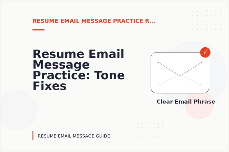 Resume Email Message Practice: Tone Fixes for Real Situations Resume Email Message Practice: Tone Fixes for Real Situations